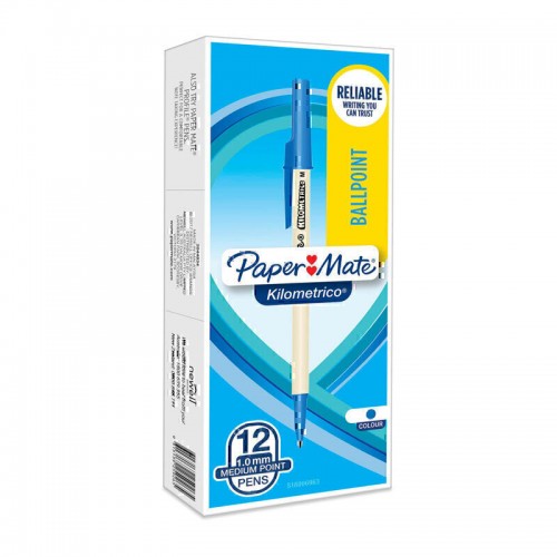 Paper Mate Kilometrico Ball Pen Blue - Box of 12