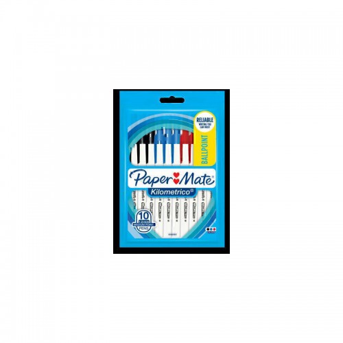 Paper Mate Kilometrico Assorted - Pack of 10 Box12