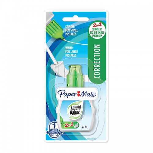 Paper Mate Liquid Paper 2-in-1 Cor Fluid 22ml - Box of 6