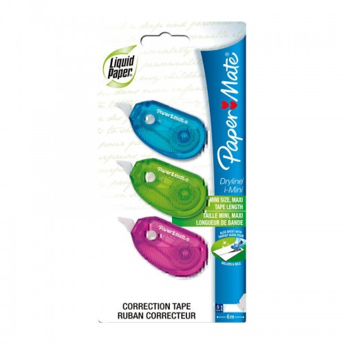 Paper Mate Liquid Paper Dryline i-Mini CorTape - Pack of 3 - Box of 6