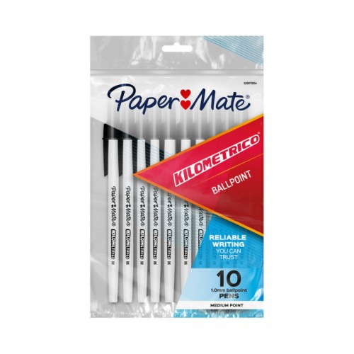 Paper Mate Kilometrico Black - Pack of 10 Box12