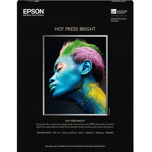 Epson S042330 A3 Hot Press Bright Photographic & Fine Art Paper