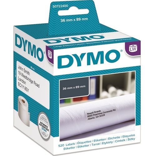 DYMO S0722400 White Label Tape