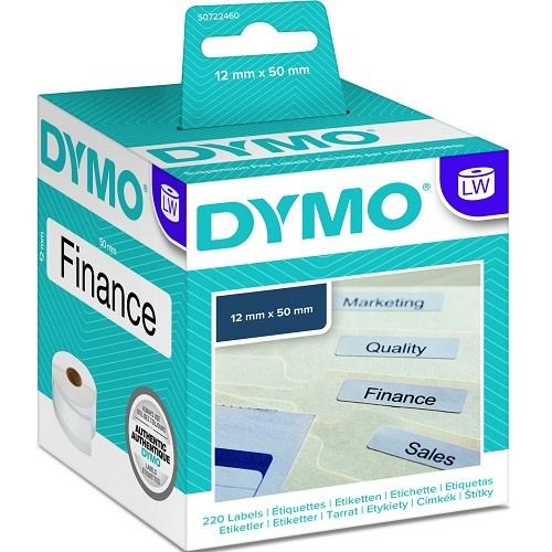 DYMO S0722460 White Label Tape