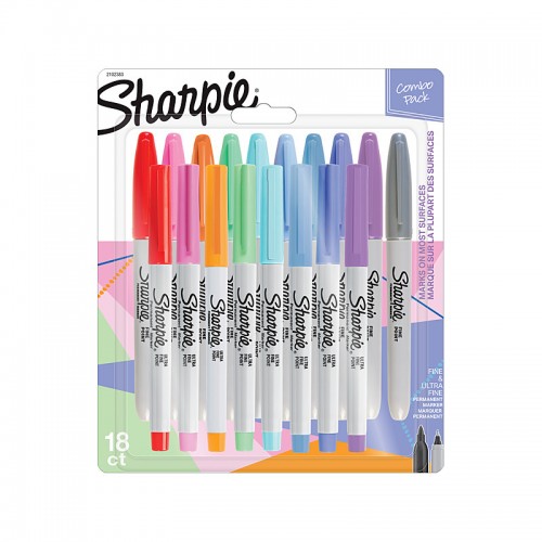 Sharpie Marker Pastel - Pack of 18 - Box of 3