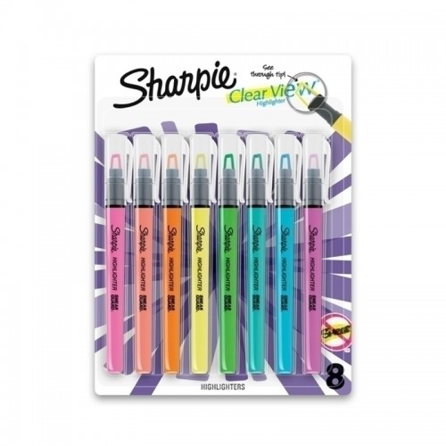 Sharpie Clear View Highlighter Stick Assorted Colours - Pack of 8 - Box of 6