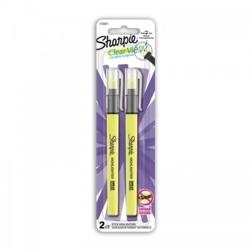 Sharpie Clear View Highlighter Stick Yellow - Pack of 2 - Box of 6