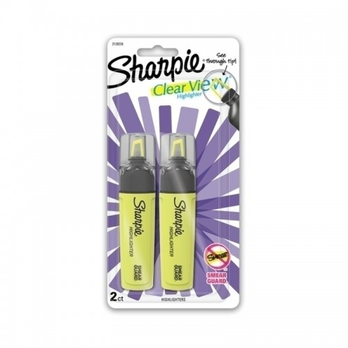 Sharpie Clear View Highlighter Tank Yellow - Pack of 2 - Box of 6