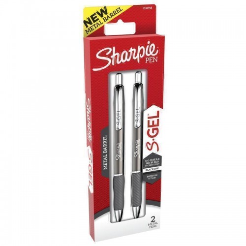 Sharpie S-Gel Gunmetal Black - Pack of 2 - Box of 6