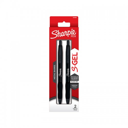 Sharpie Retractable 0.7 Mt Black - Pack of 2 - Box of 6