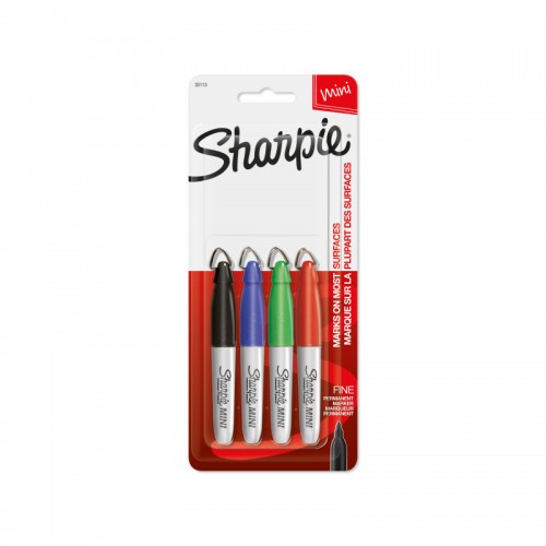 Sharpie Pen Fine Mini - Pack of 4 - Box of 6