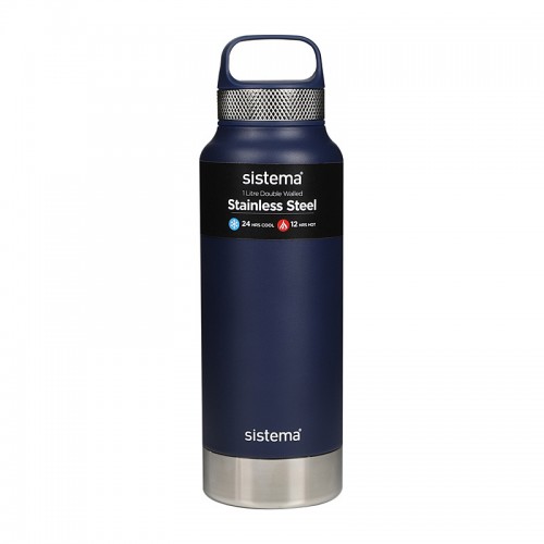 Sistema 1L Stainless Steel Bottle Assorted Colours