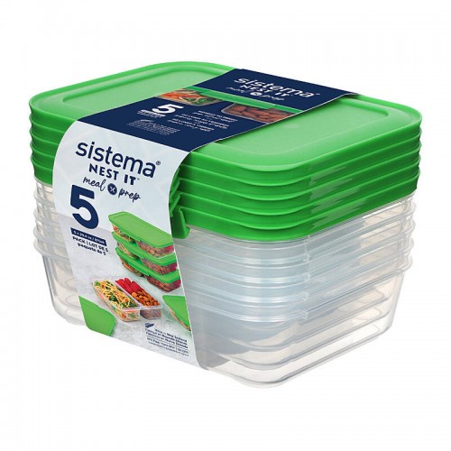 Sistema 870ml Meal NEST IT Containers - Pack of 5