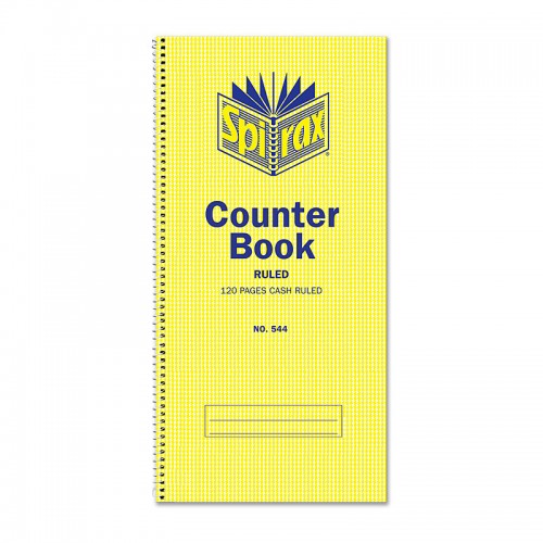 Spirax 544 Counter Notebook Cash Rule 297 x 135mm 120 Pages - Pack of 10