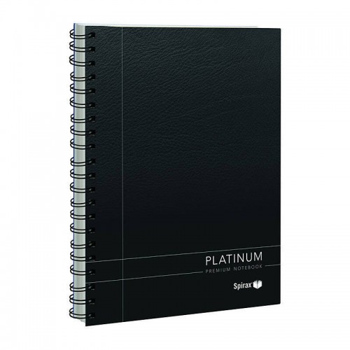 Spirax 400 Platinum Notebook A4 200 pages Black - Pack of 5