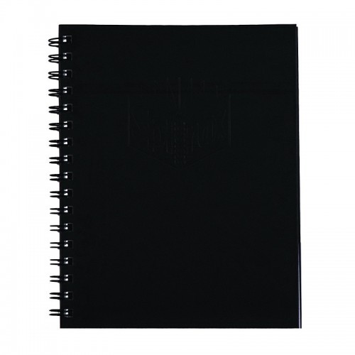 Spirax 511 Hard Cover Notebook 225 x 175mm 200 Pages Black - Pack of 5