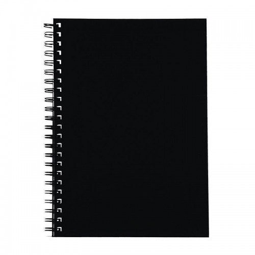 Spirax 512 Hard Cover Notebook A4 200 Page Black - Pack of 5