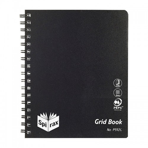 Spirax P592G PP Grid Book 222 x 178 240 pages S/O - Pack of 5