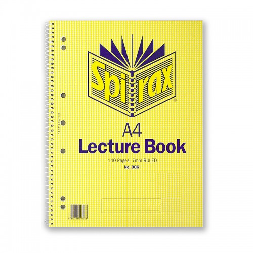 Spirax 906 Lecture Book A4 140 Pages Side Opening - Pack of 10