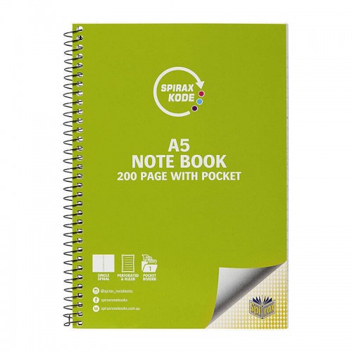 Spirax Kode 963 A5 Notebook A5 200 Pages - Pack of 5