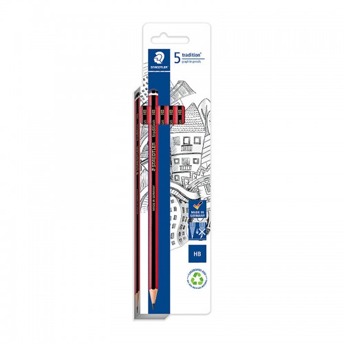 Staedtler Traditional 110-HB Pencils - Pack of 5 - Box of 12