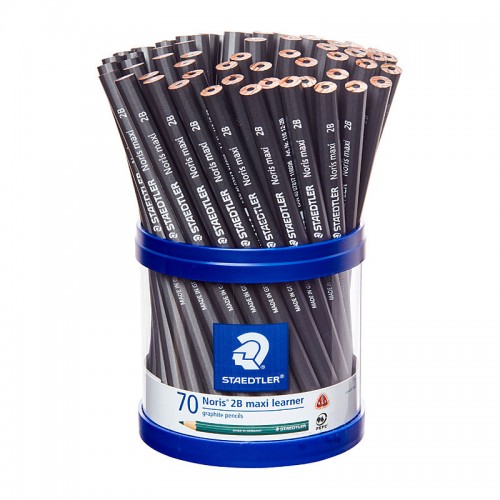 Staedtler Noris Maxi Learner Graphite 2B Pencils - Cup of 70