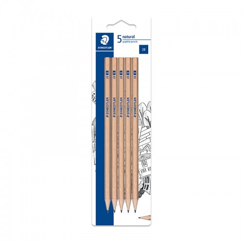 Staedtler Natural 2B Pencils - Pack of 5 - Box of 12