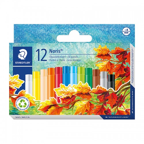 Staedtler Noris Club Colour Oil Pastels - Box of 12 - Assorted Colours