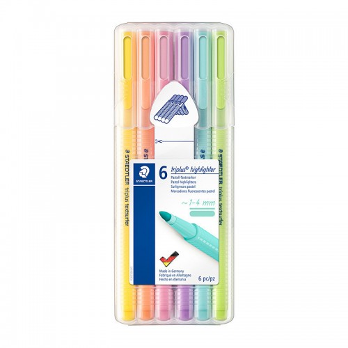 Staedtler Highlighter Triplus Pastel - Pack of 6