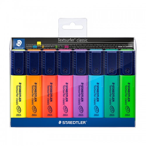 Staedtler Highlighter Textsurfer Assorted Colours - Pack of 8