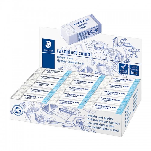 Staedtler Erasers Rasoplast Combi 43mm - Box of 30