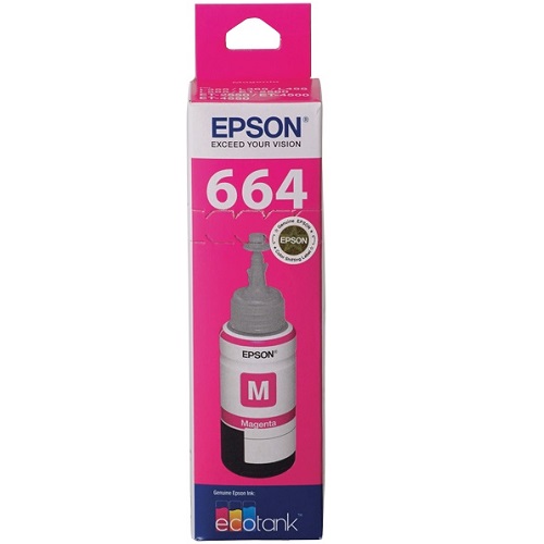 Epson T664 Magenta Genuine Ink Bottle (C13T664392)