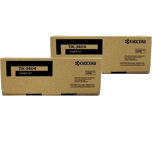 2 Pack Kyocera TK-3404 Genuine Toner Cartridges