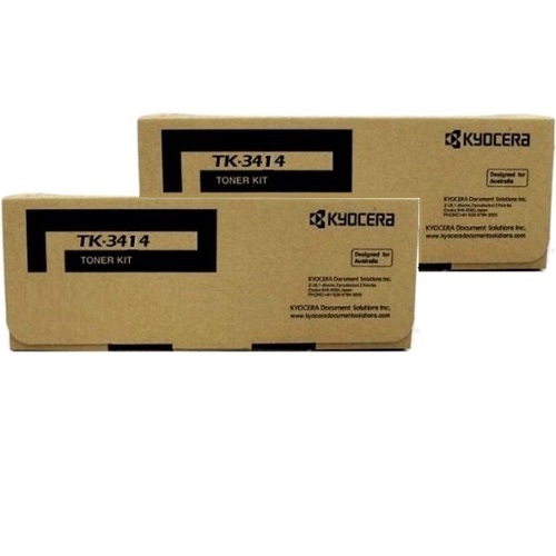 2 Pack Kyocera TK-3414 Genuine Toner Cartridges