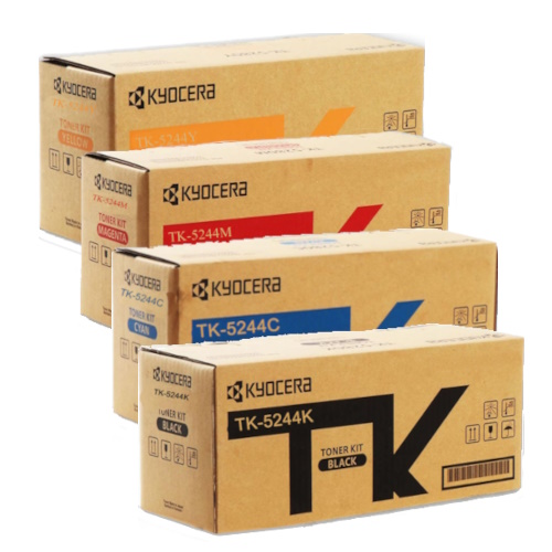8 Pack Kyocera TK-5244 Genuine Toner Cartridges