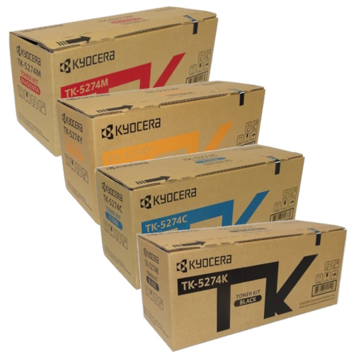 4 Pack Kyocera TK-5274 Genuine Toner Cartridges