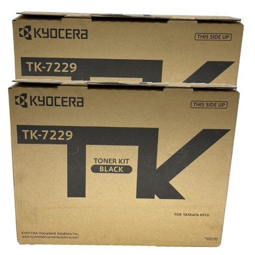 2 Pack Kyocera TK-7229 Genuine Toner Cartridges