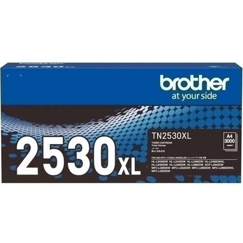 Brother TN2530XL Black High Yield Genuine Toner Cartridge