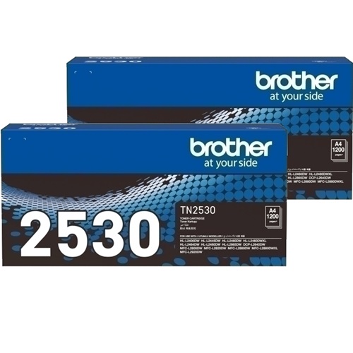 2 Pack Brother TN2530 Genuine Toner Cartridges