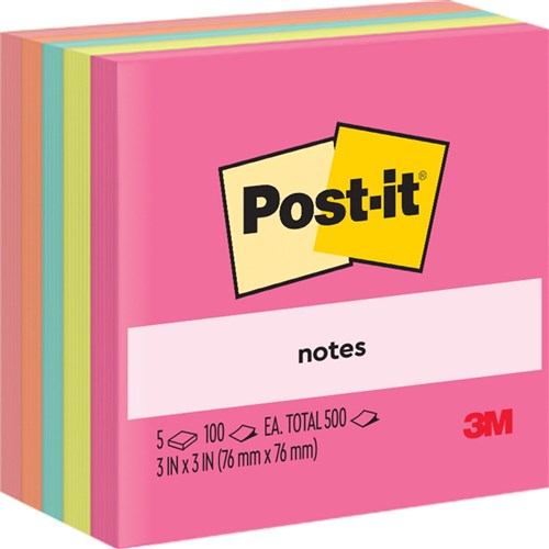 Post-It 654-5AN 76 x 76mm Poptimistic Pads - Pack of 5