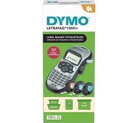 4 Pack DYMO LetraTag 100H Silver Handheld Direct Thermal Label Maker & Labels