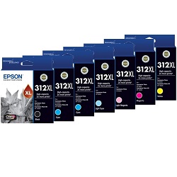 6 Pack Epson 312XL Genuine Ink Cartridges
