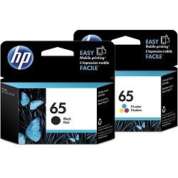 2 Pack HP 65 Genuine Ink Cartridges (N9K01AA-02AA)