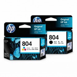2 Pack HP 804 Genuine Ink Cartridges (T6N09AA-10AA)