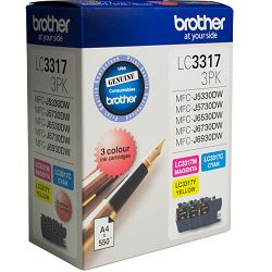 3 Pack Brother LC3317 Genuine Ink Cartridges