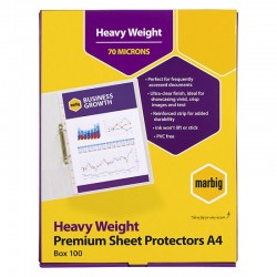Marbig Sheet Protectors Heavy Weight A4 - Pack of 100