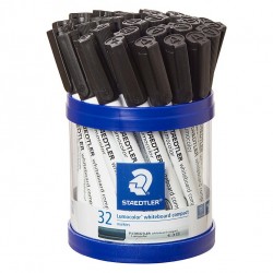 Staedtler Compact Whiteboard Marker Black - Cup of 32