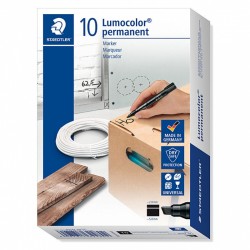 Staedtler Permanent Marker Chisel Tip Black - Box of 10
