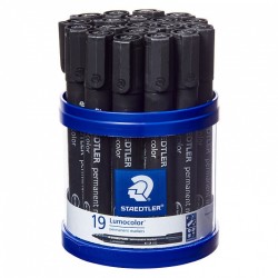 Staedtler Permanent Marker 352 Bullet Tip Black - Cup of 19