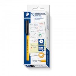 Staedtler Ballpoint Pens 430 Fine Black - Box of 10